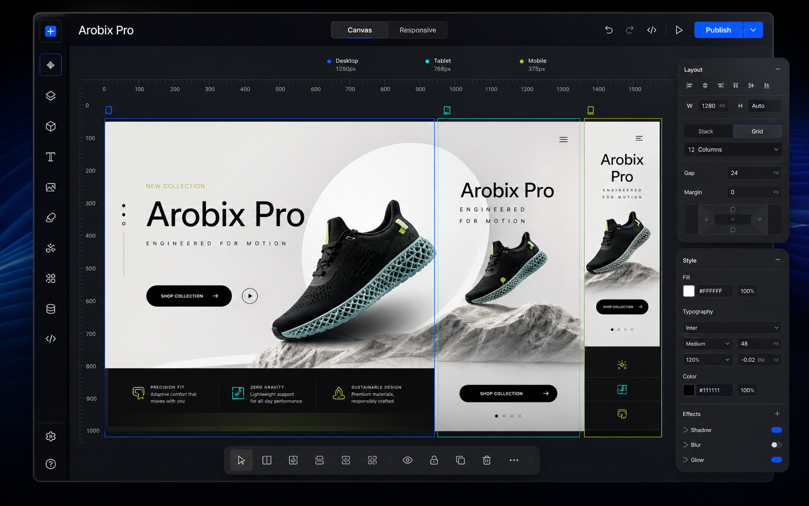 Premium Bugence responsive editor interface