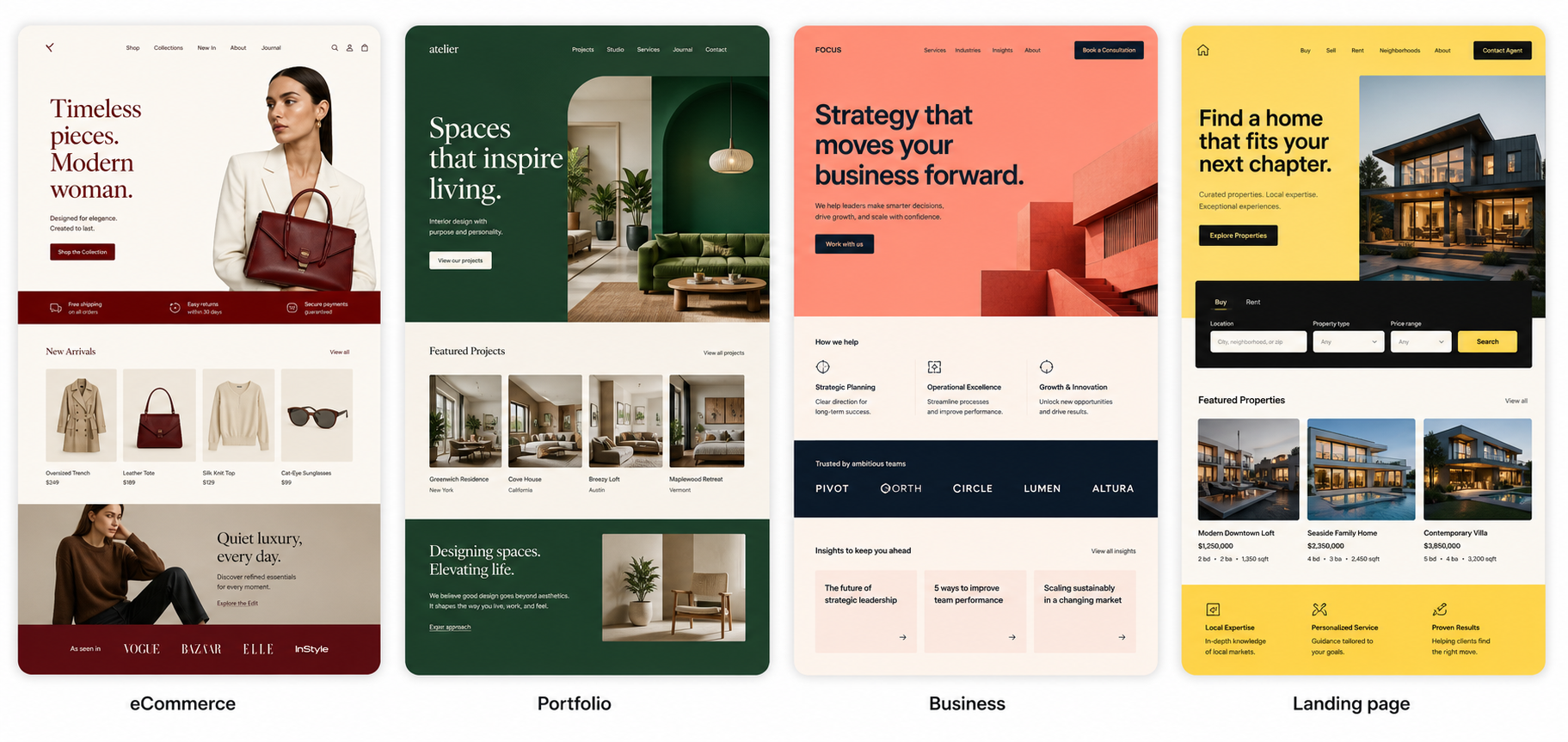 Reusable templates gallery
