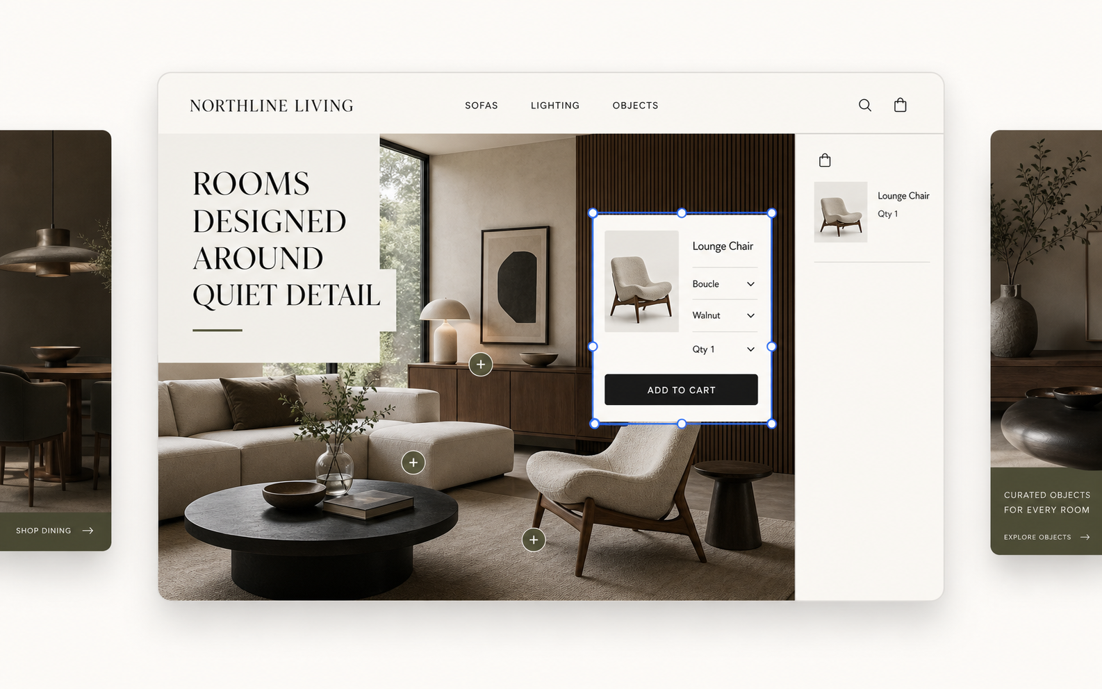 NORTHLINE LIVING luxury interiors ecommerce website template