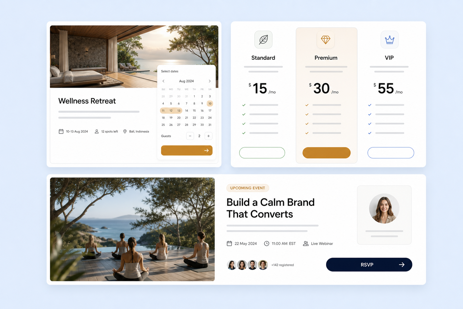 Healthy meal website design