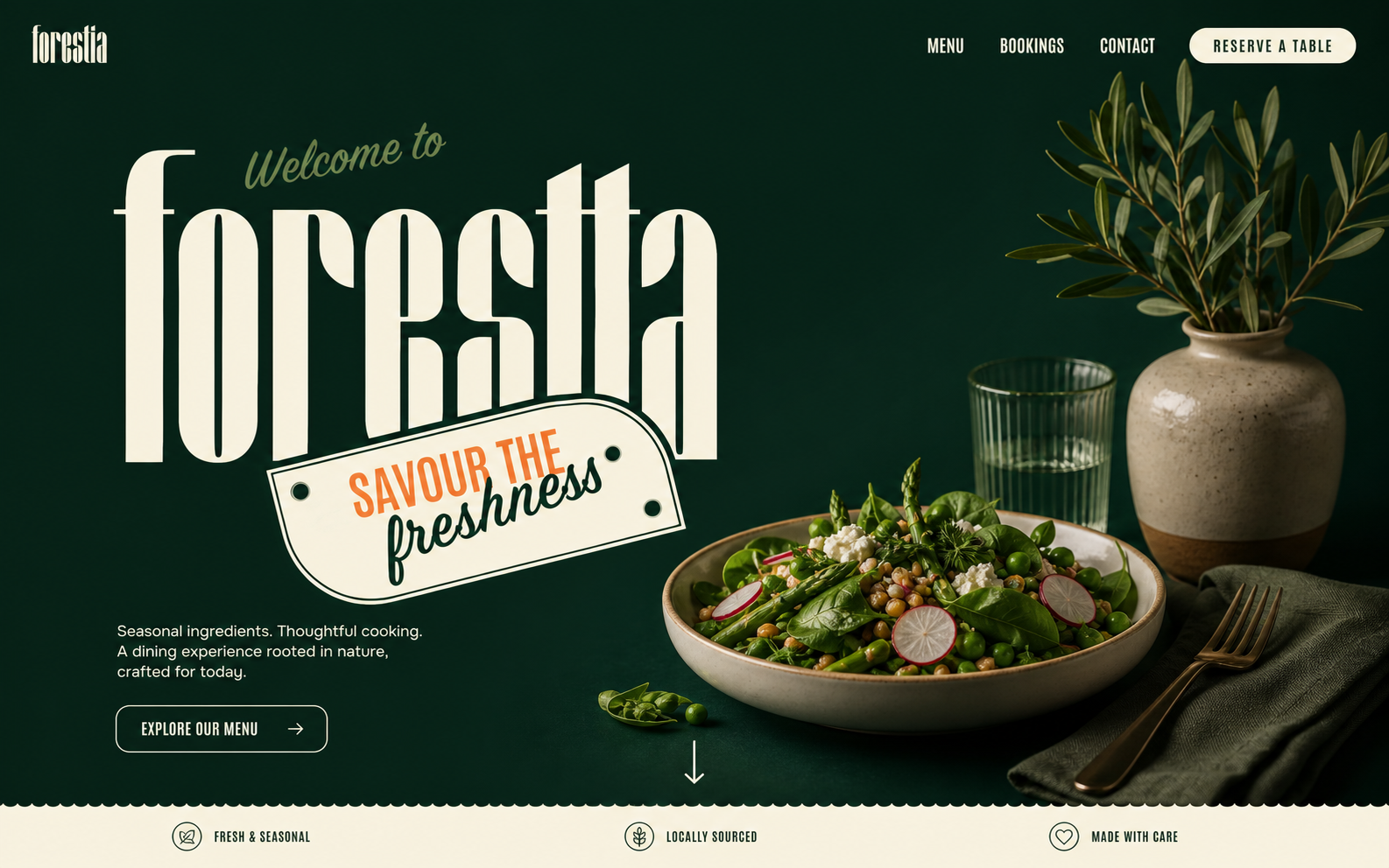 Forestia restaurant website