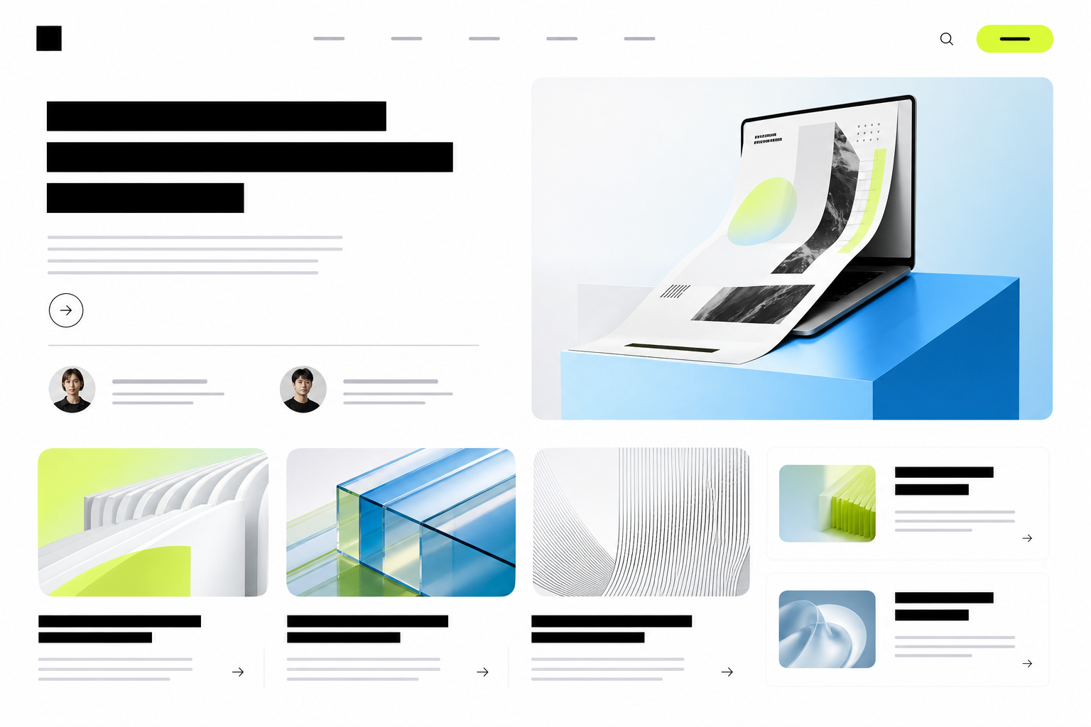 Premium editorial design publication mockup
