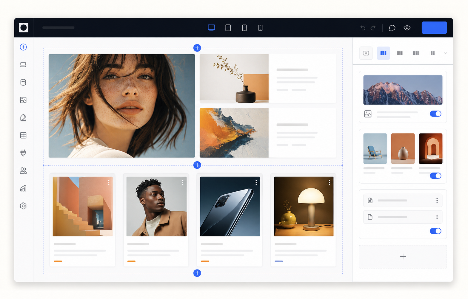 CMS dashboard preview